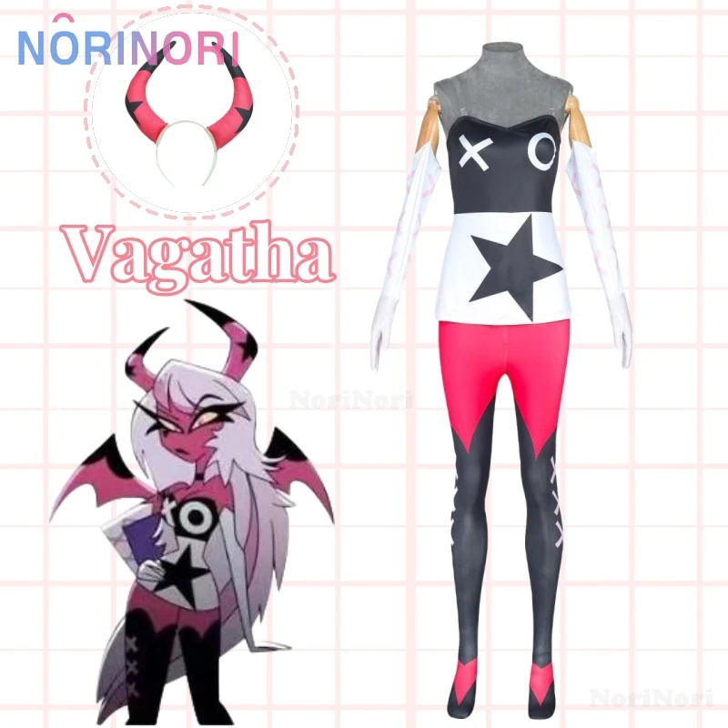 

Vagatha Anime Helluva Cosplay Vagatha Cosplay Costume Clothes Uniform Cosplay Boss Performance Dress Halloween Party Set Woman