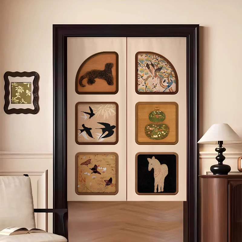 

Medieval door curtain partition curtain 2025 new high-end kitchen bathroom bedroom room household curtain