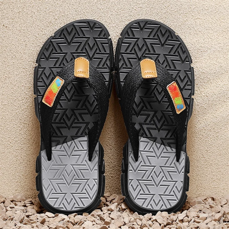 

Summer Men's Flip Flops Beach Slippers Indoor Outdoor Sandals Men Comfortable Slides Casual Shoes Male Non-slip Home Slippers