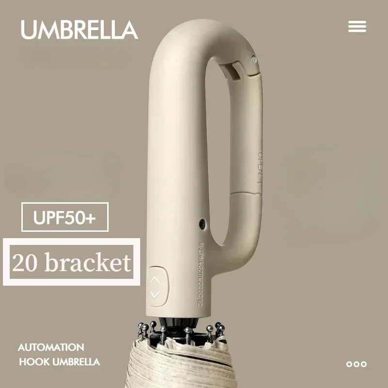 2024 Extra Large Reinforced Wind-resistant Rain-resistant Dual-purpose UV-resistant Fully Automatic Ring-buckle Umbrella