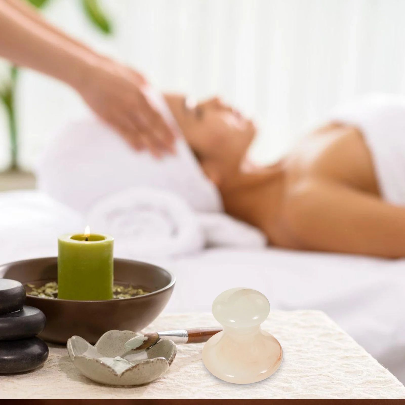 Herramienta de masaje facial, cuidado suave de la piel, diseño ergonómico, adecuado para regalos y decoración, masajeador Facial, 2 uds.