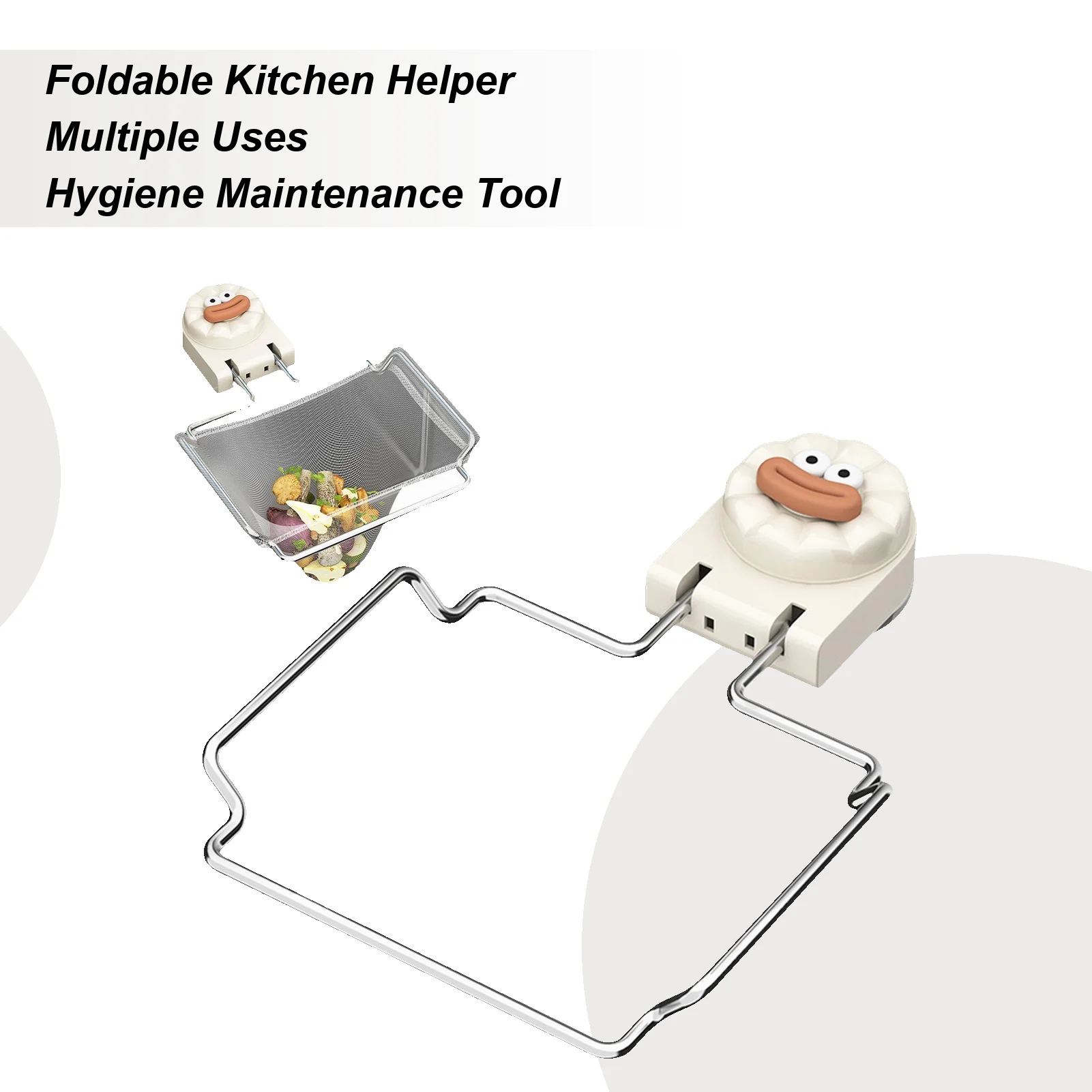 

Ситечко для раковины, корзина, складная сушилка для еды, сито для раковины с 50-фильтрующими сетчатыми мешками для домашней кухни, ванной комнаты, дома