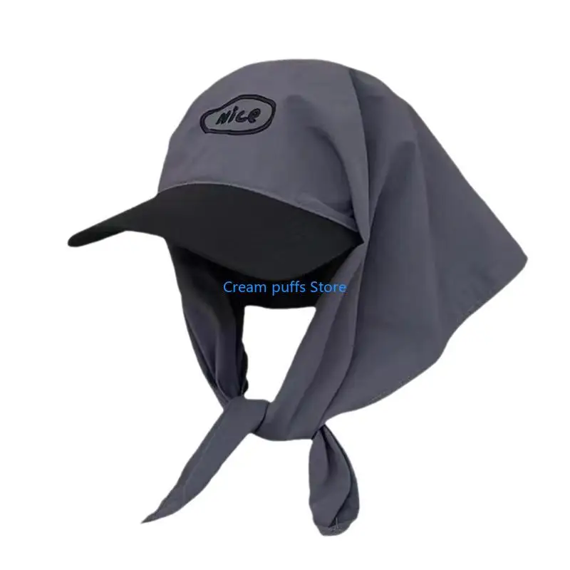 50LE Elegant Letter Headscarf Hat Fashion Baseball Hat Outdoor Activity Hiking Hat