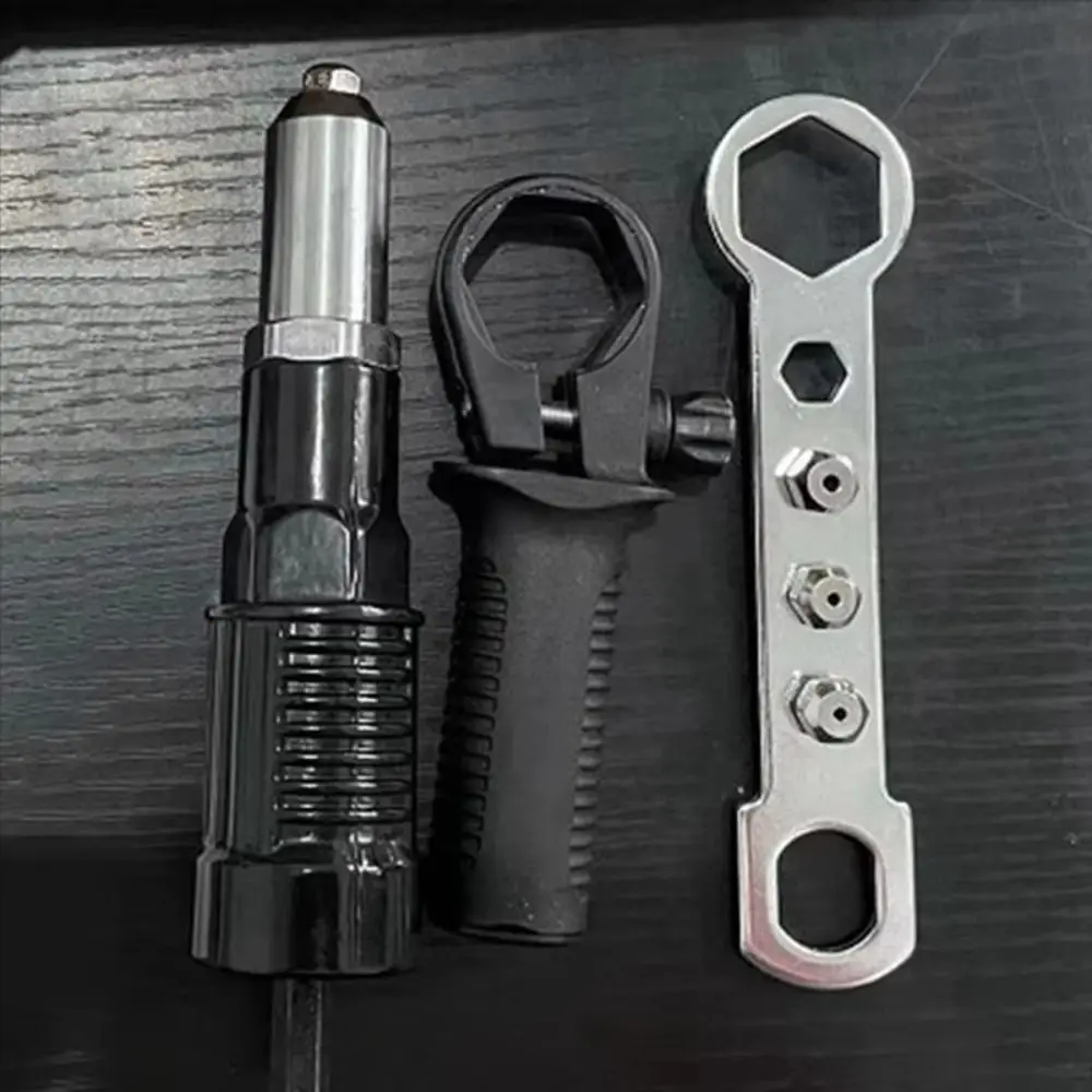 2.4-4.8 MM Electric Rivet Tool Quick Connect Power Drill Attachment Cordless Rivet Tool 1/4 Inch Hex Shaft High Efficiency