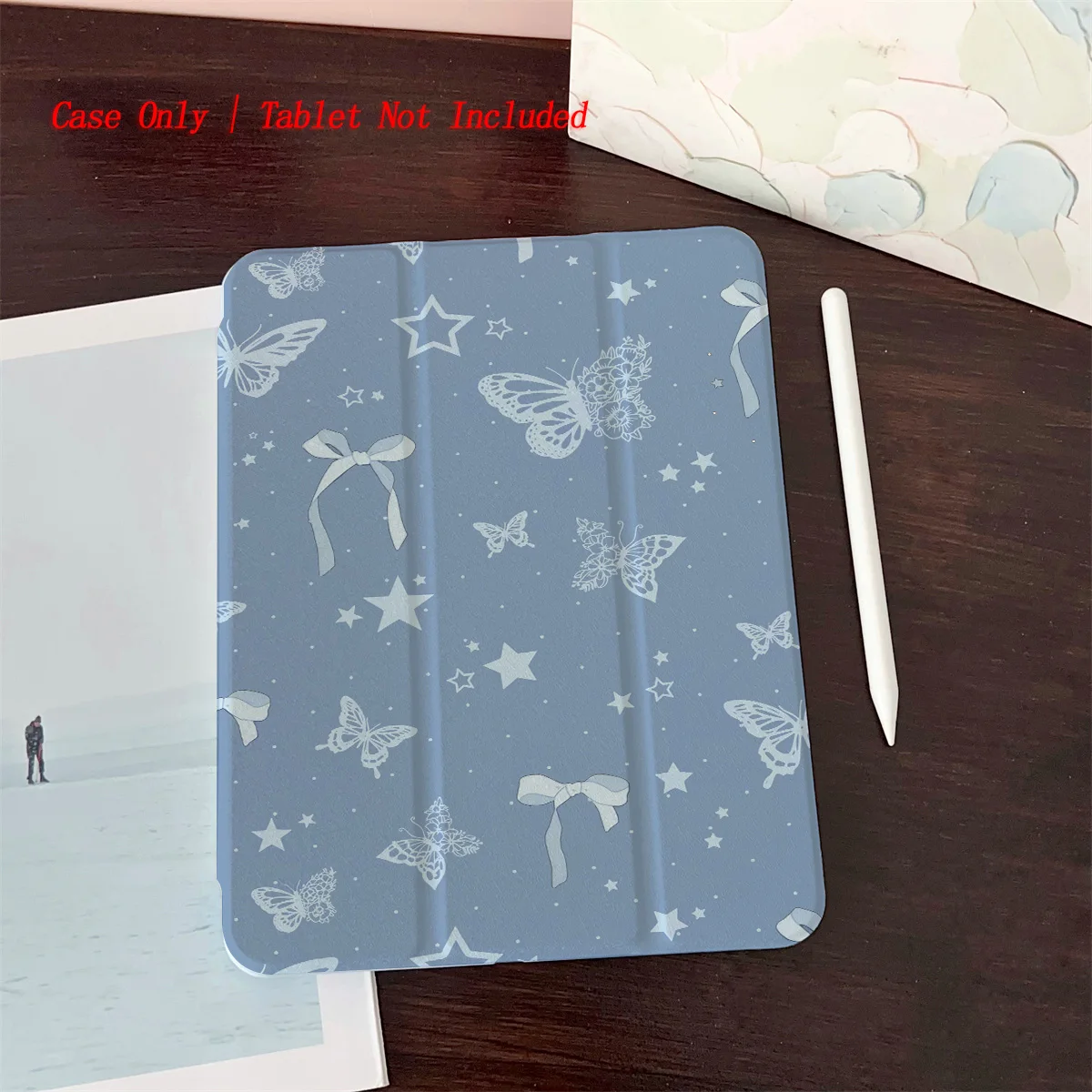 

Healing Blue Butterfly Pattern Case for Multiple Apple iPad Models, Heavy Duty Anti-Drop Protective Shell