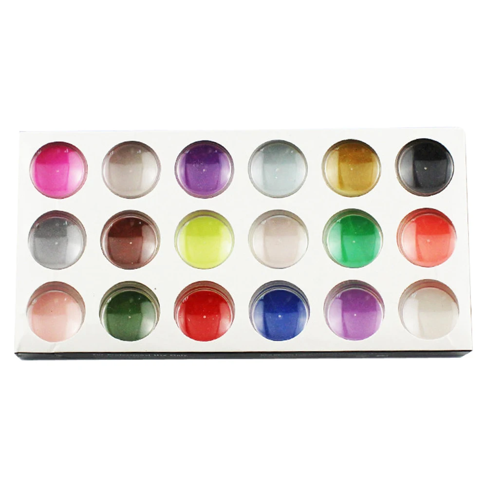 Poudre acrylique 3D pour nail art, 18 couleurs, colorée, pour liquide UV, polymère monomère, design de manucure