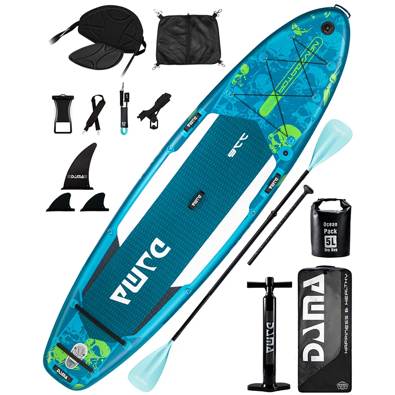 DAMA Skull SUP Stand Up Water Paddle Board Inflatable Sapboard 11'6''×35''×6' Adult Swimming Board Seaflo Fishing Accessories