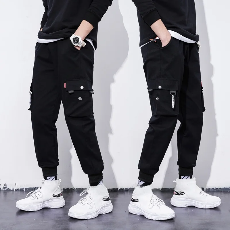 

Trendy Korean Sle Loose Fit Men's Denim Work Pants Autumn Season Big Size Cargo Trousers Casual Loose Dad Jeans