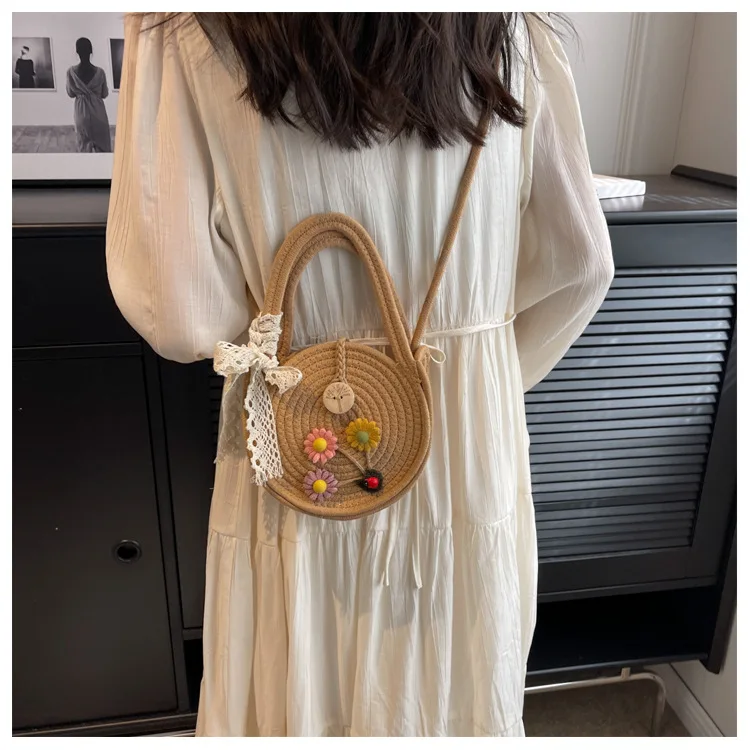 

Vintage Women's Cute Woven Bag, Handmade Woven Cloth Bag, Crossbody Bag, Handbag, Shoulder Bag