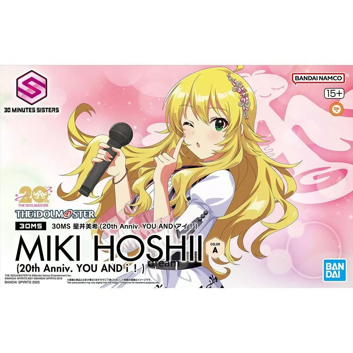 Bandai Genuine 30MS Miki Hoshii 20th Anniversary You&The Idolmaster Anime Action Figure Collectible Assembly Model Toy Gift