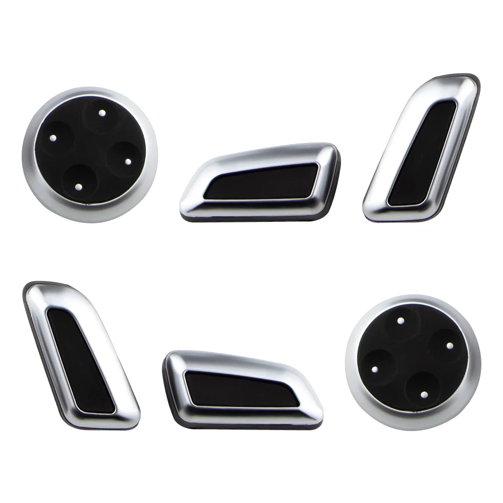 6Pcs ABS Car Seat Adjustment Button Switch Cover Knob Trim Decoration Cover for Audi A3 A4 B8 A5 A6 C6 C7 A7 Q3 Q5 Accessories