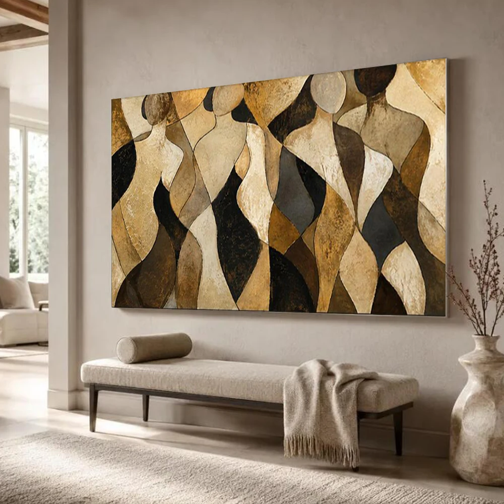 Modern Handmade Abstract Oil Painting On Canvas Picasso Figure Wall Art Picture for Living Room Decor Image Home Mural Artwork