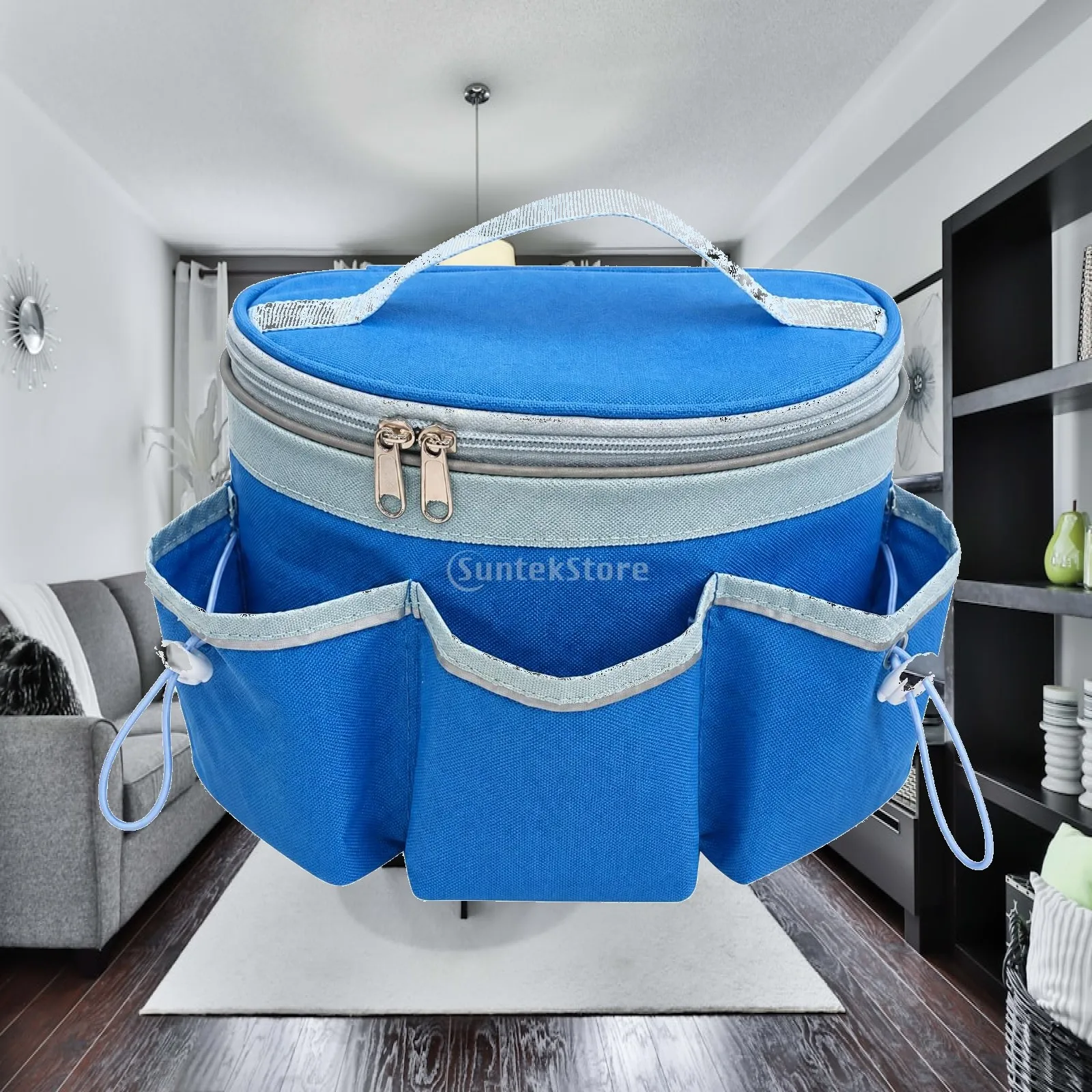Bike Handlebar Bag Lightweight Cylindrical Handlebar Storage Bag Front Handle Bar Mount Organizer Large Capacity Waterproof