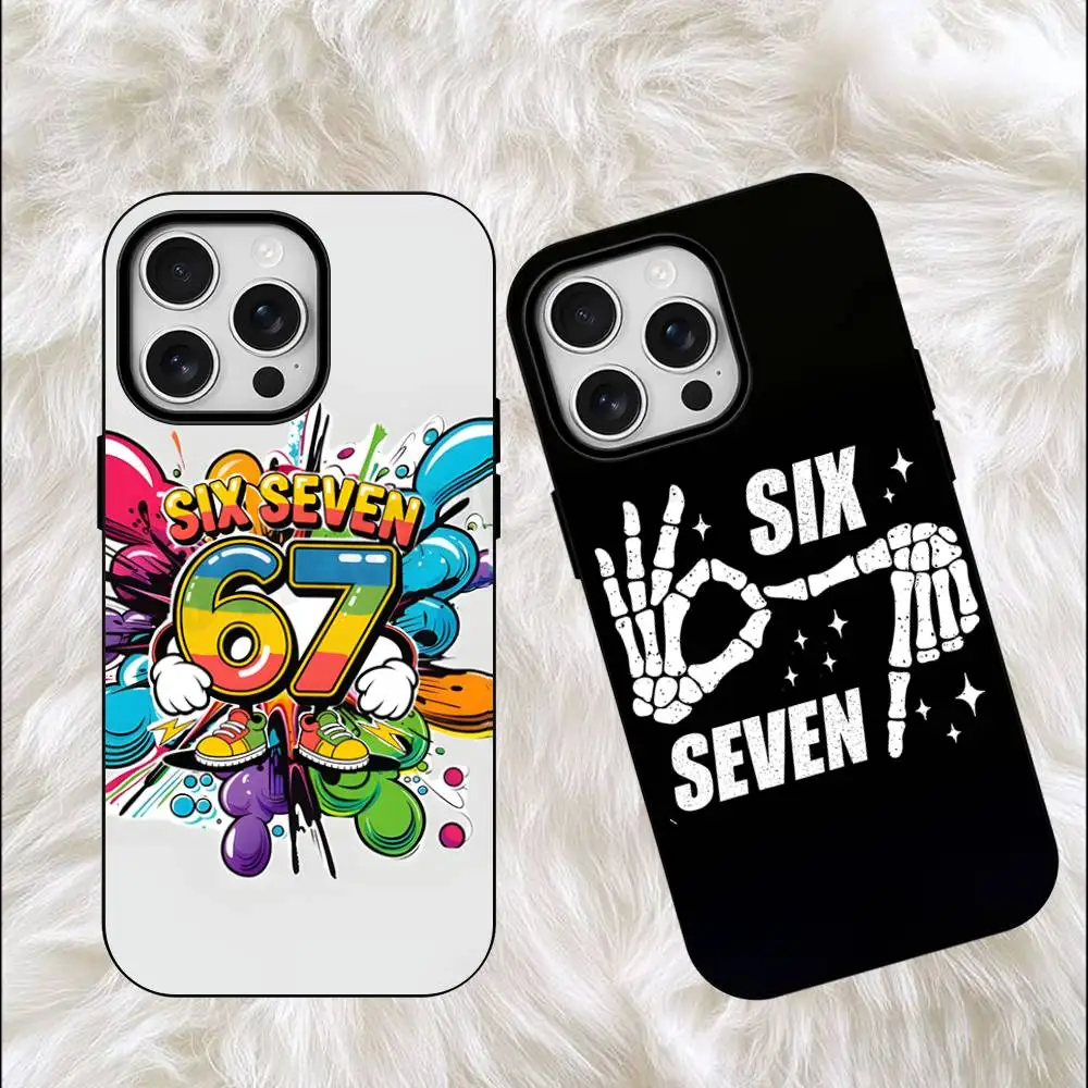 Six Seven 67 Silicone Soft Case For iPhone 18 17 16 15 14 13 12 11 Pro Max For Magnetic Shell Frosted Cover
