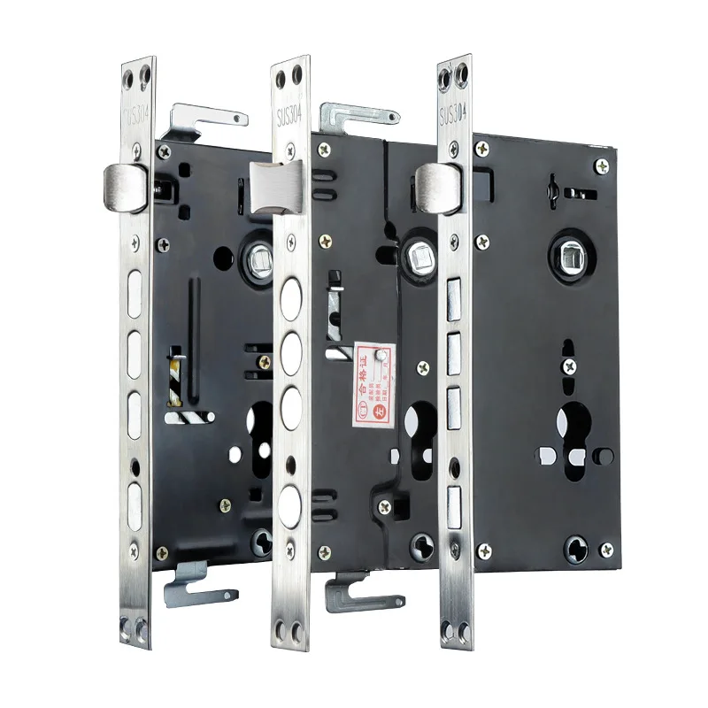 Universal Security Anti-Theft Door Lock Body Mechanical 24x240 Square Head & 30x240 Cylindrical Lock Body