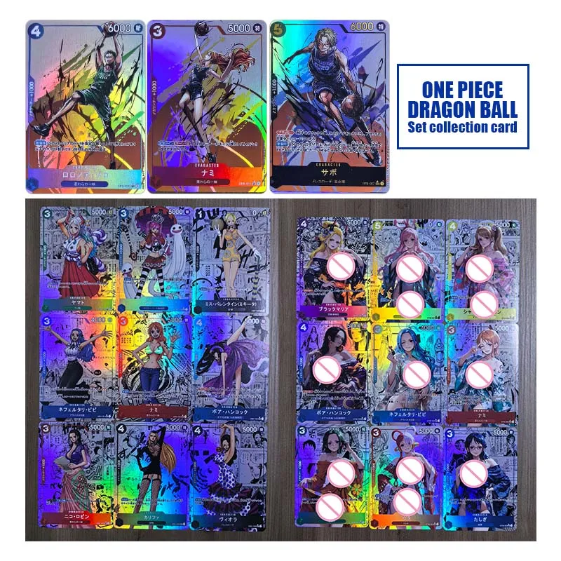 

Japanese Anime Diy Dragon Ball Son Goku Piccolo Vegeta One Piece Luffy Nami Robin Vivi Hancock Collection Card Toys Gift