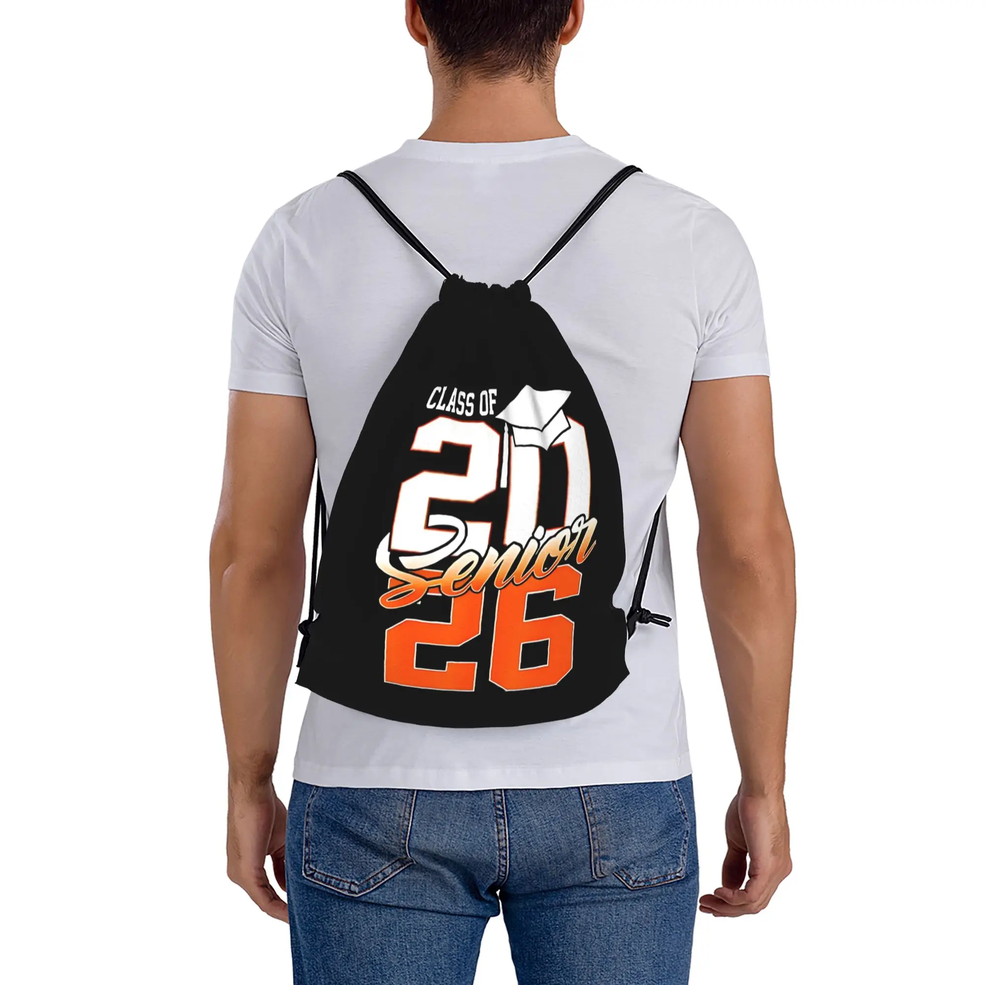 Basketball Senior 2026 Graduation Graduation in 2026 Drawstring Bags Shopping Unisex Storage Organize Bundle Pocket Rope Bag