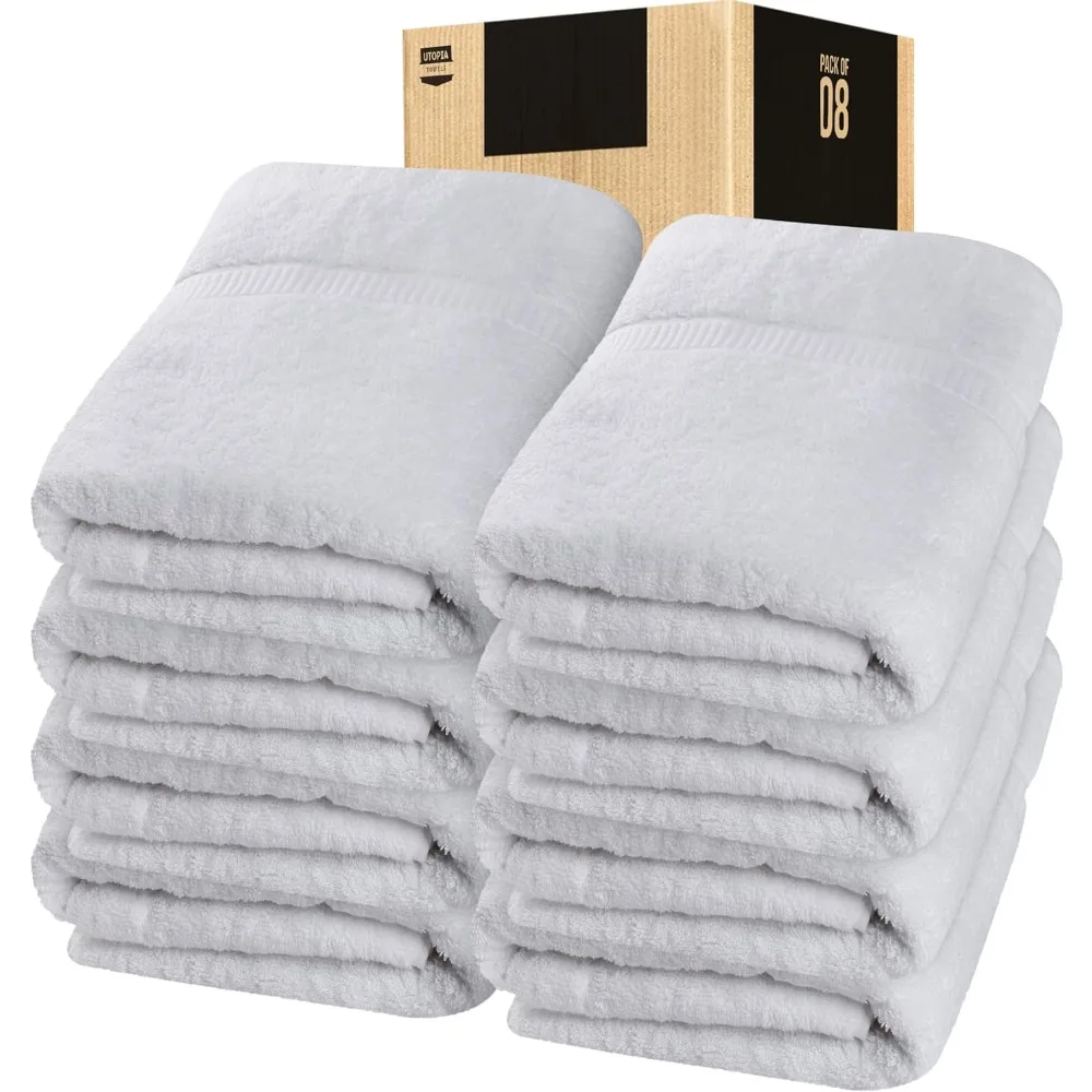 

Luxurious Jumbo Bath Sheet 8 Piece - 600 GSM (35X70 Inches) 100% Ring Spun Cotton - Highly Absorbent and Quick Dry