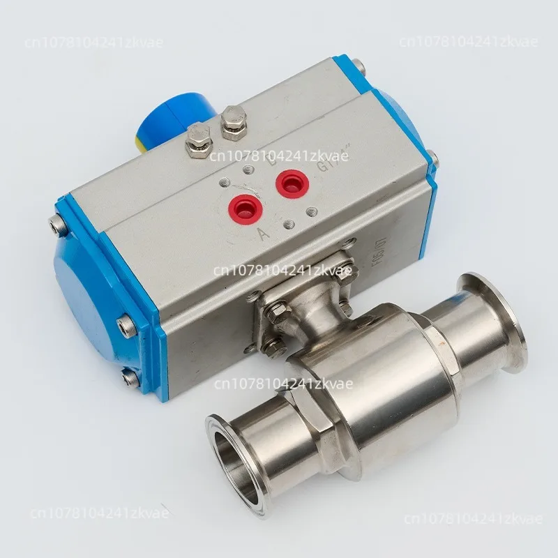 Pneumatic ball valve AQ681F-16P Pneumatic ball valve chuck 304 stainless steel quick-loading type