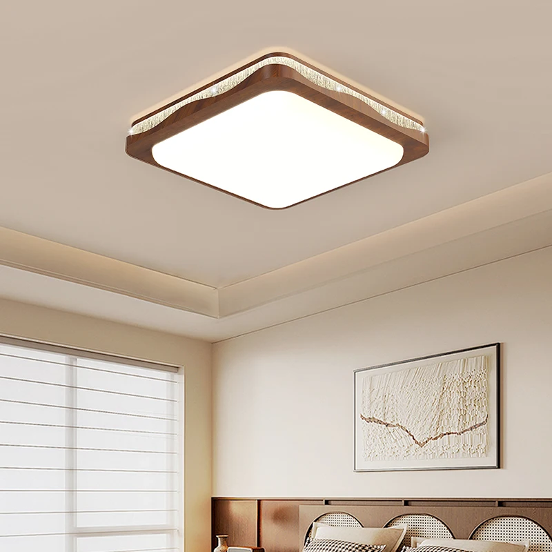 High-end Crystal Living Room Ceiling Light 2026 Model Retro Wabi-sabi Style Main Chandelier Full-spectrum Eye-friendly Lighting