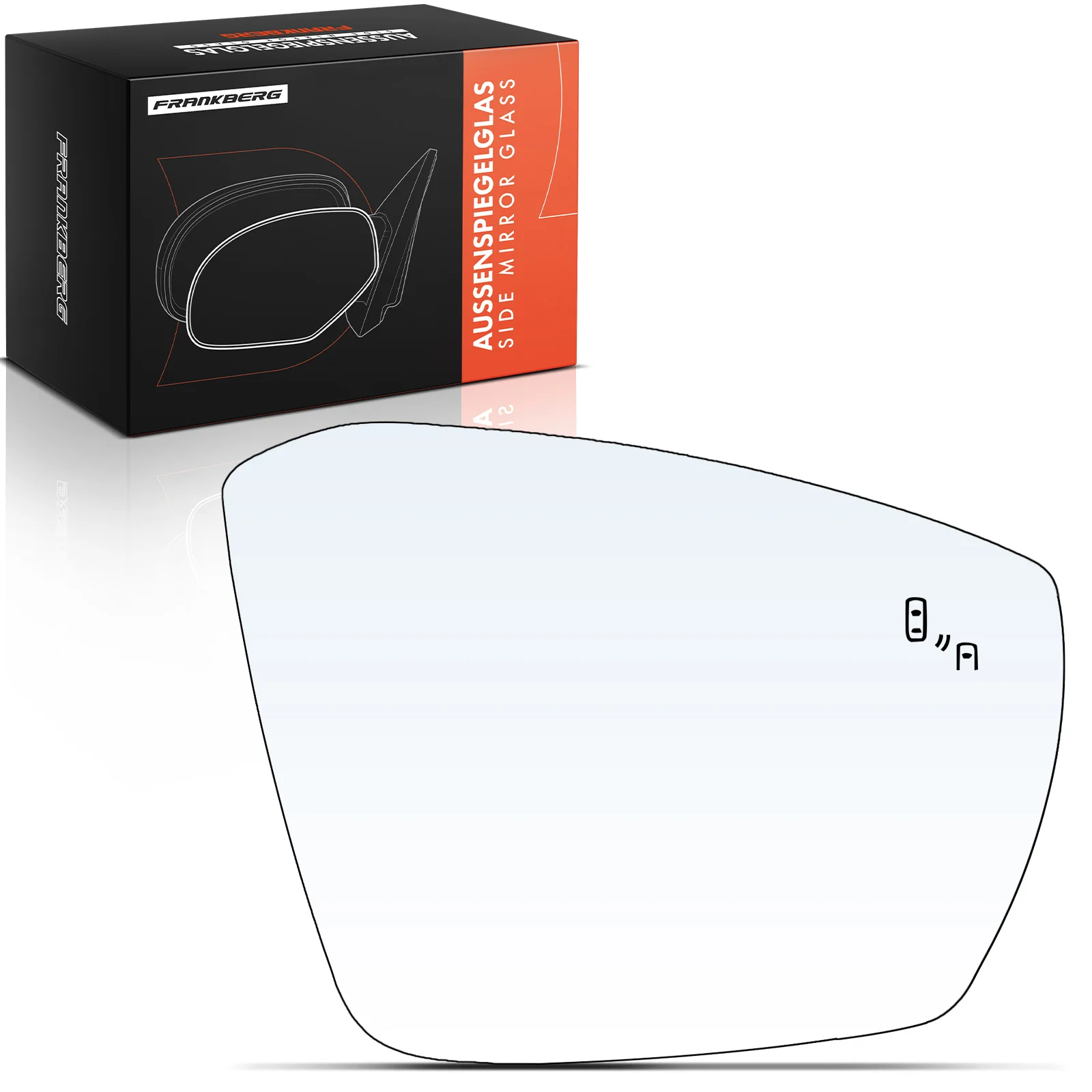 Frankberg 1x Spiegelglas Buitenspiegel Spiegel Links voor Smart Fortwo Convertible Coupe 450 451 A4518100716