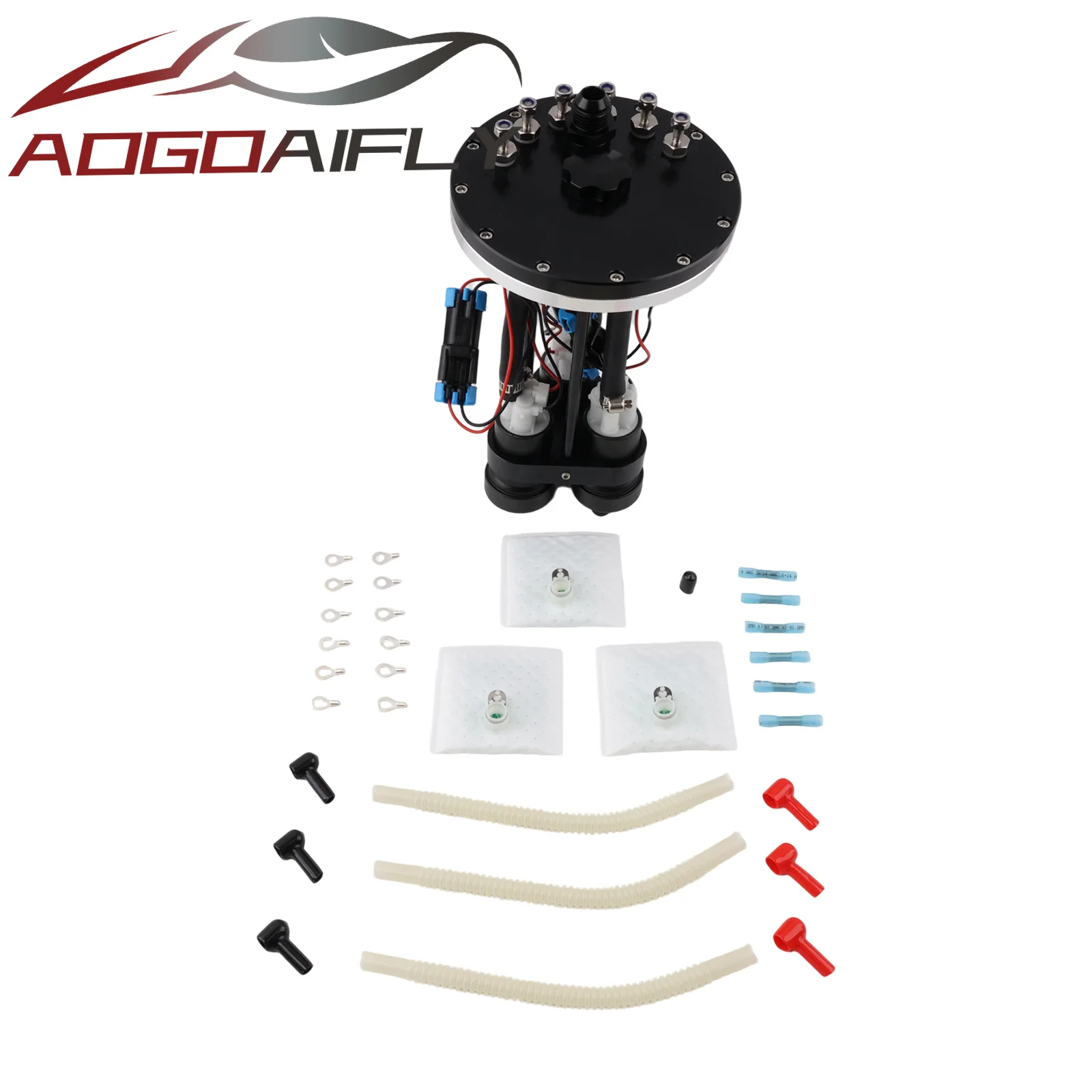 factory supply 39mm-40mm Fuel Cell Triple Fuel Pump Hanger Single AN-10 O-Ring Port for Walbro pump