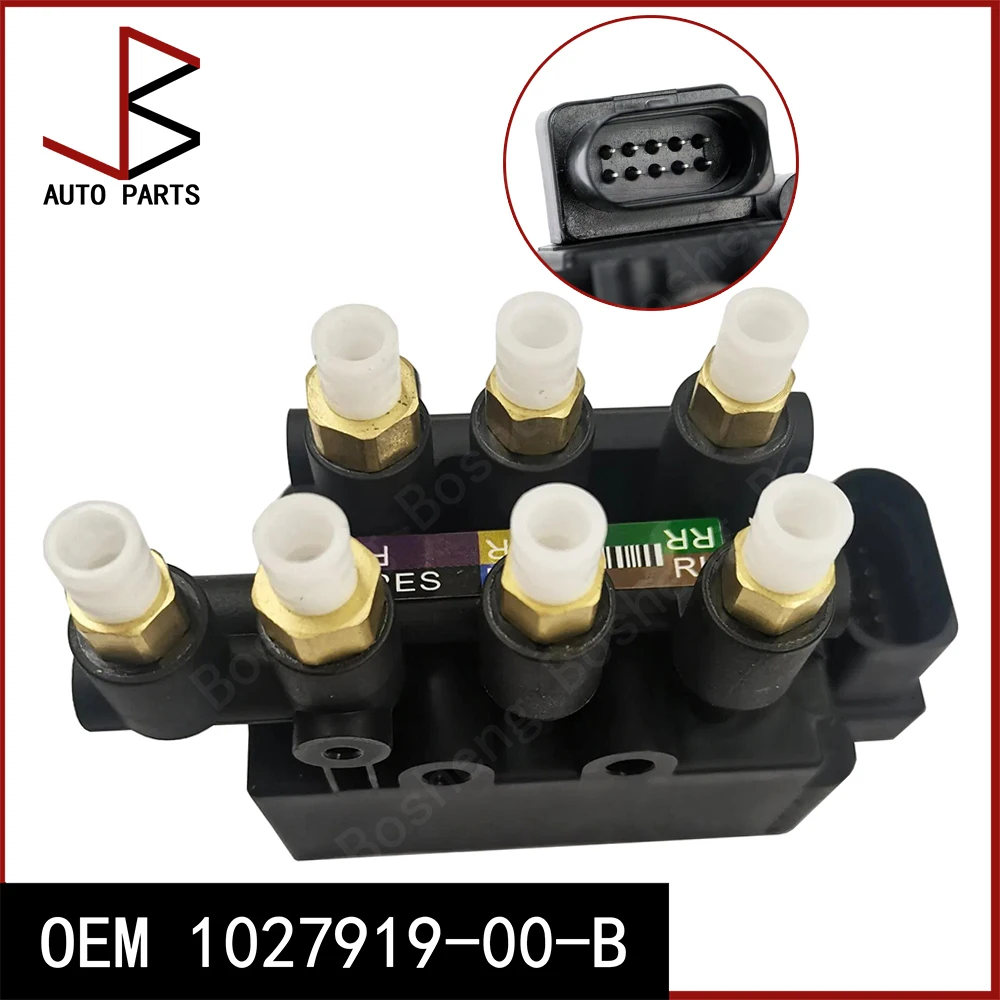 

Новый блок электромагнитного клапана пневматической подвески OEM 1027919-00-B 102791900B для Tesla Model S 2016-2021 2021-Model X 2015-2021 2021-