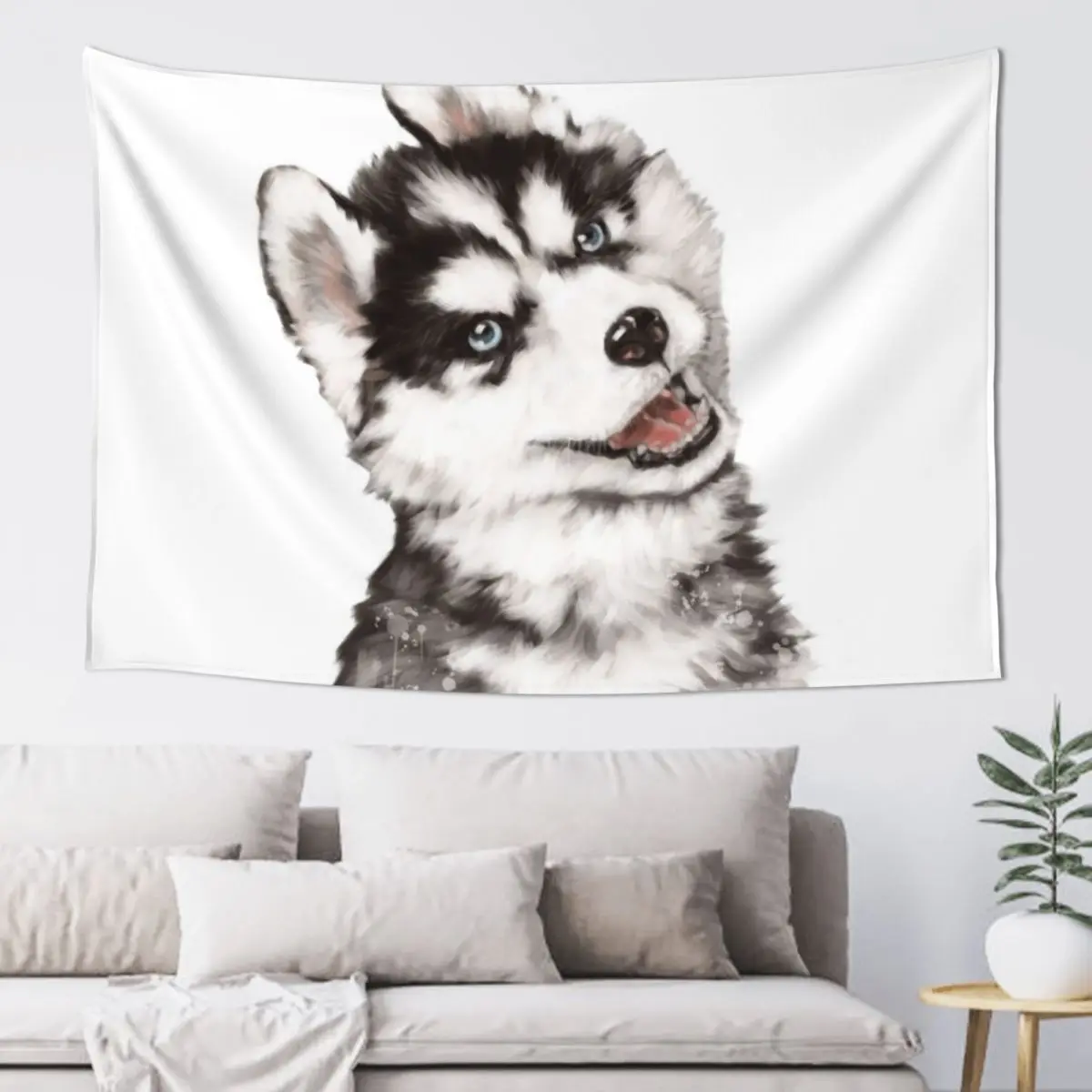 

Baby Husky Tapestry Aesthetics For Room Wall Decorations Wall Deco Tapestry