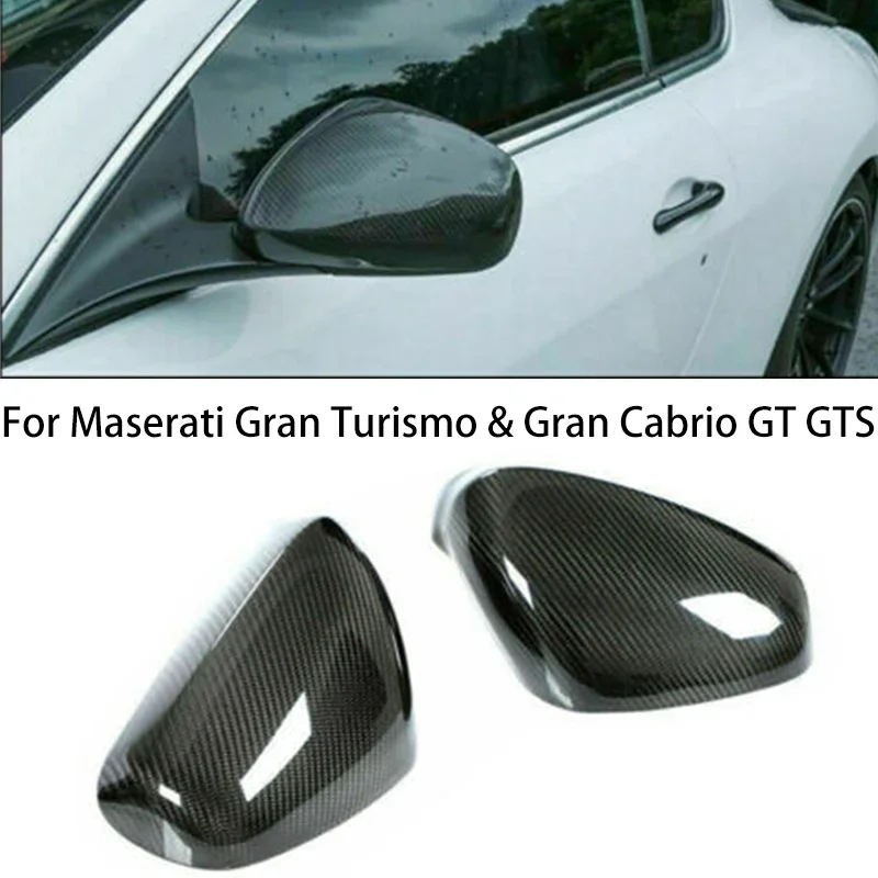 

For Maserati Quattroporte GranTurismo GT GranCabrio GC 2007-2020 Dry Carbon Fiber Car Rear View Side Mirror Cover Caps