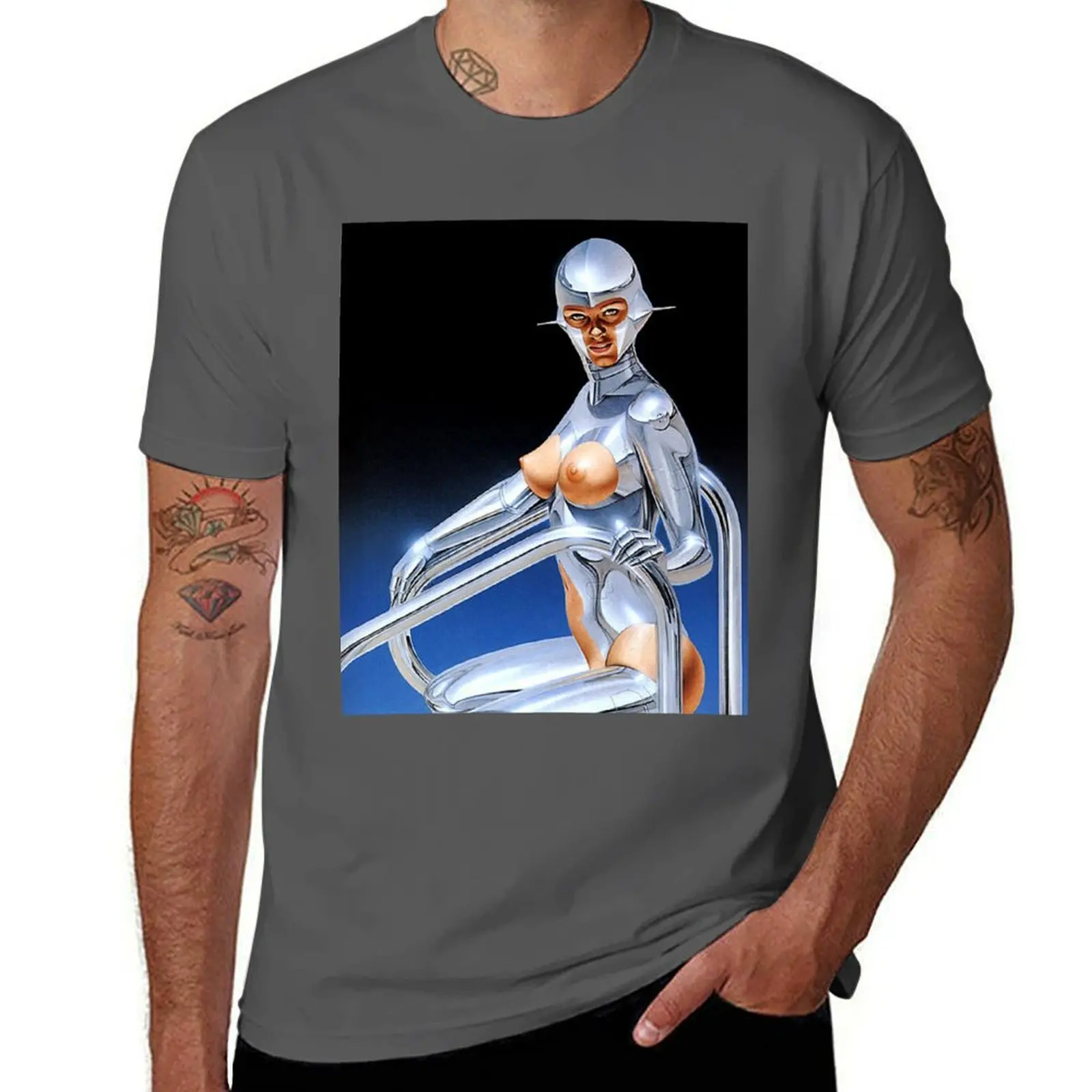 

Hajime Sorayama Skinny Dipper футболка мужская дизайнерская мужская футболка с рисунком мужская футболка с рисунком футболка
