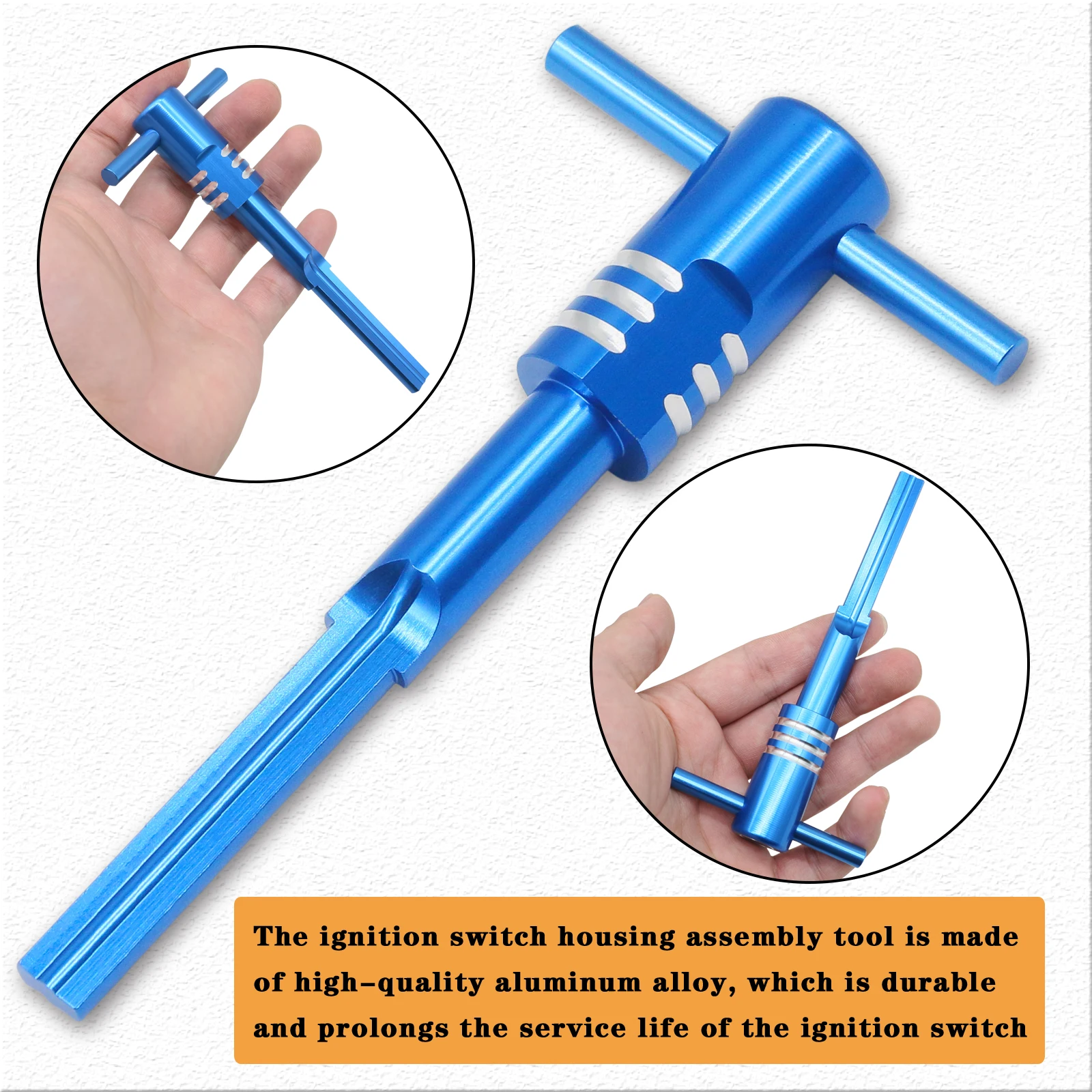Motorcycle Ignition Switch Device Spare Part with Aluminum Alloy Housing Blue Calibration Tool for Motorcycle Equipment