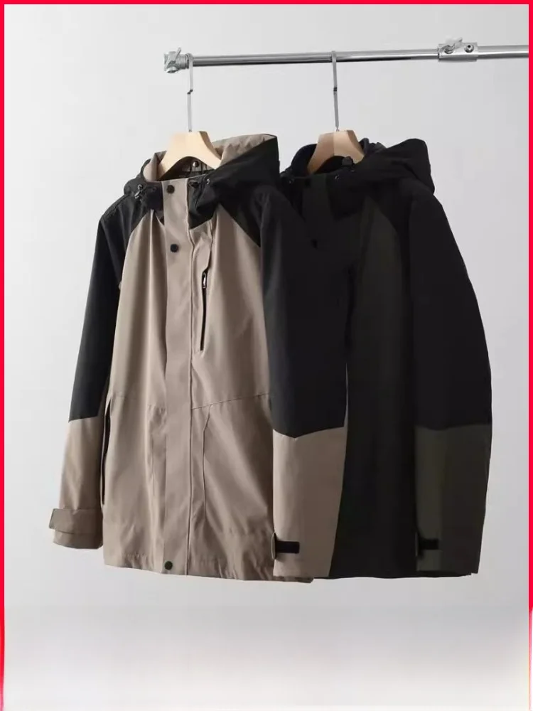 

Outdoor Men's Fce Lined Soft ell Jaet Windproof Water Resistant Color Blo Hooded Spring Autumn Casual Sle Polyeste...