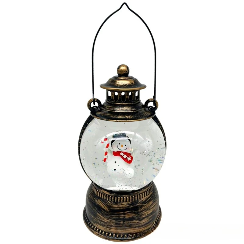 Bola lampu angin bulat dengan musik, lampu LED terintegrasi, bola air bercahaya, lampu bola air, hadiah Natal, kotak musik