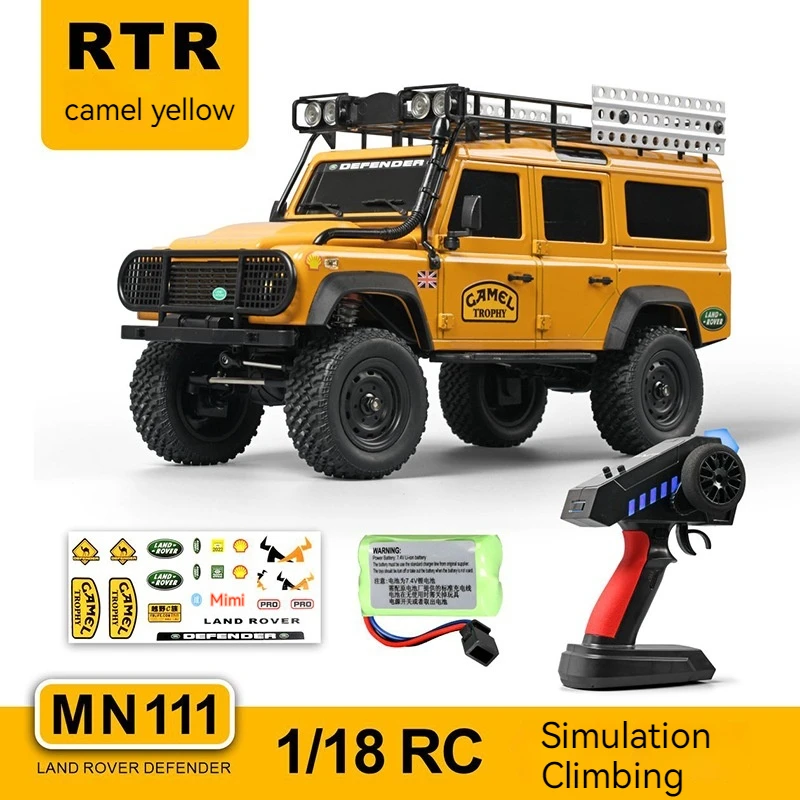 Nowy Mn111 pełnowymiarowy 1:18 zdalnie sterowanym samochodowym Model symulacyjny zmodyfikowany Off-road Crawler zabawki dla dzieci prezent na Boże