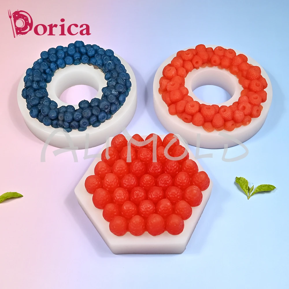 

Blueberry/Strawberry/Raspberry Silicone Mold DIY Chocolate Jelly Mousse Cake Mould Gypsum Model Kitchen Bakeware Accessories