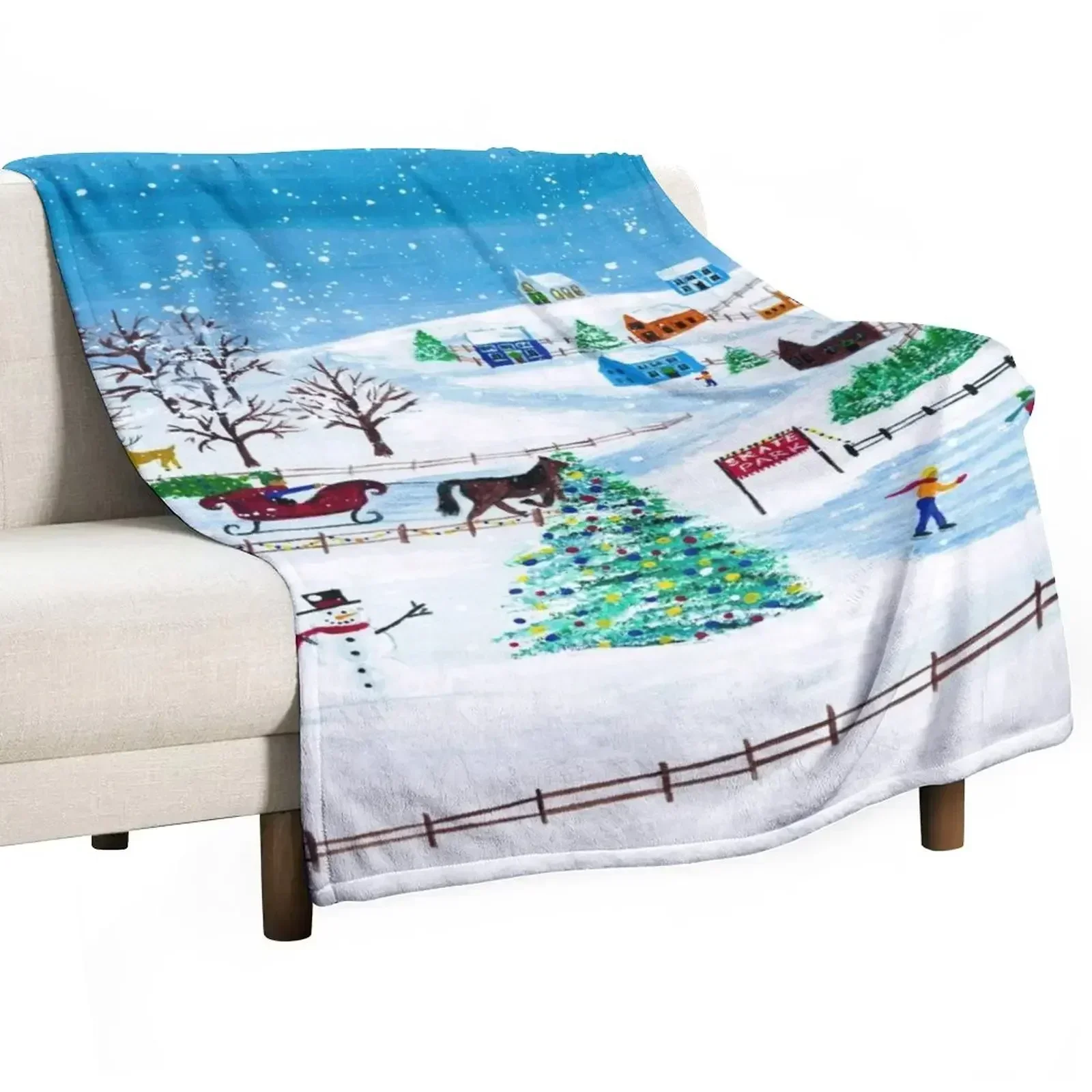 The Skate Park Throw Blanket Luxury Brand Flannel Fabric Blankets