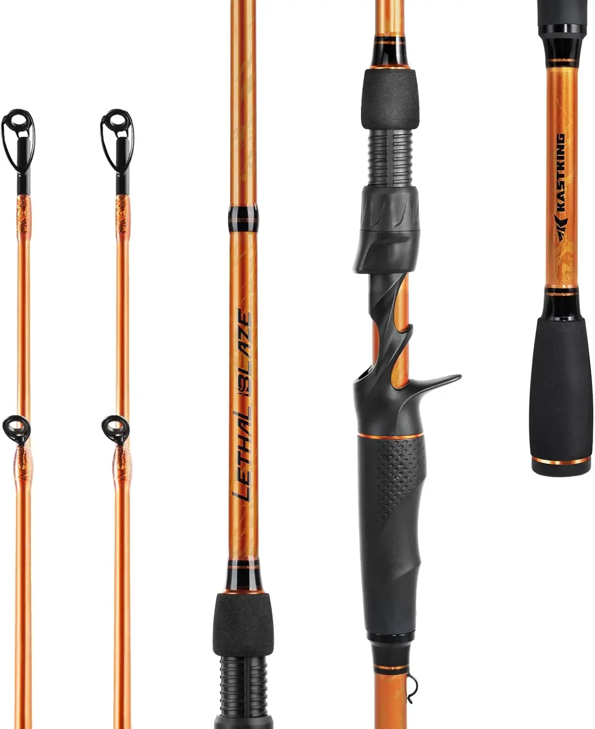 

Dual-Tip Fishing Rods, IM6 Graphite Blanks, Casting & Spinning, 2-Piece with Extra Tip, PTS Power Transition, for Bass & Inshore