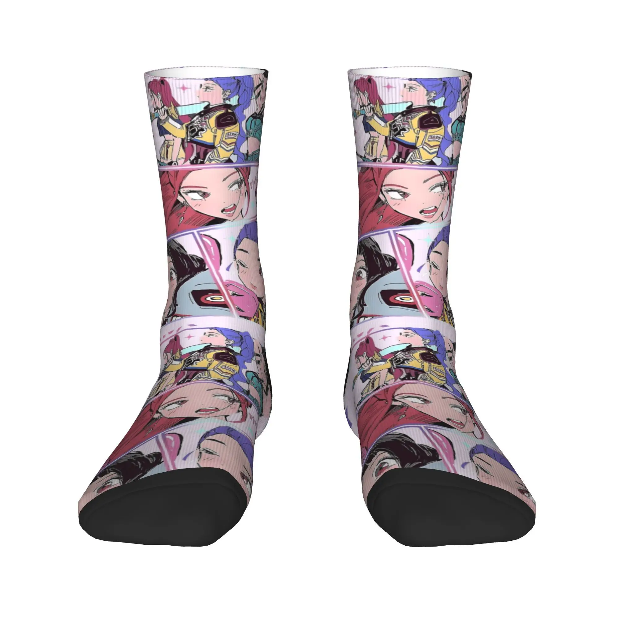 Hommes chaussettes bébé Saja KPop chasseurs de démons Chibi Art bas antibactérien chaud doux chaussettes automne gothique graphique cyclisme chaussettes