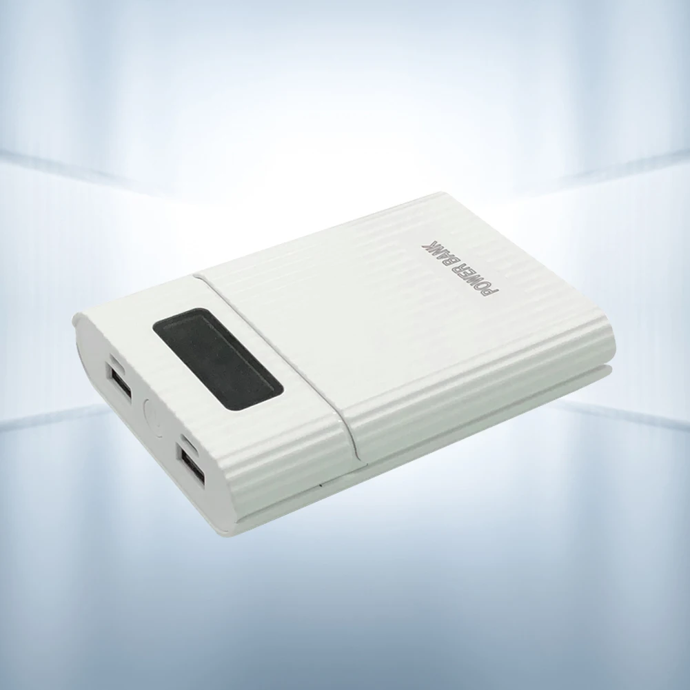 

DIY Battery Charge Storage Box LCD Digital Display Fast Charging Phone Power Box Micro USB Type-C Input for Rechargeable Battery