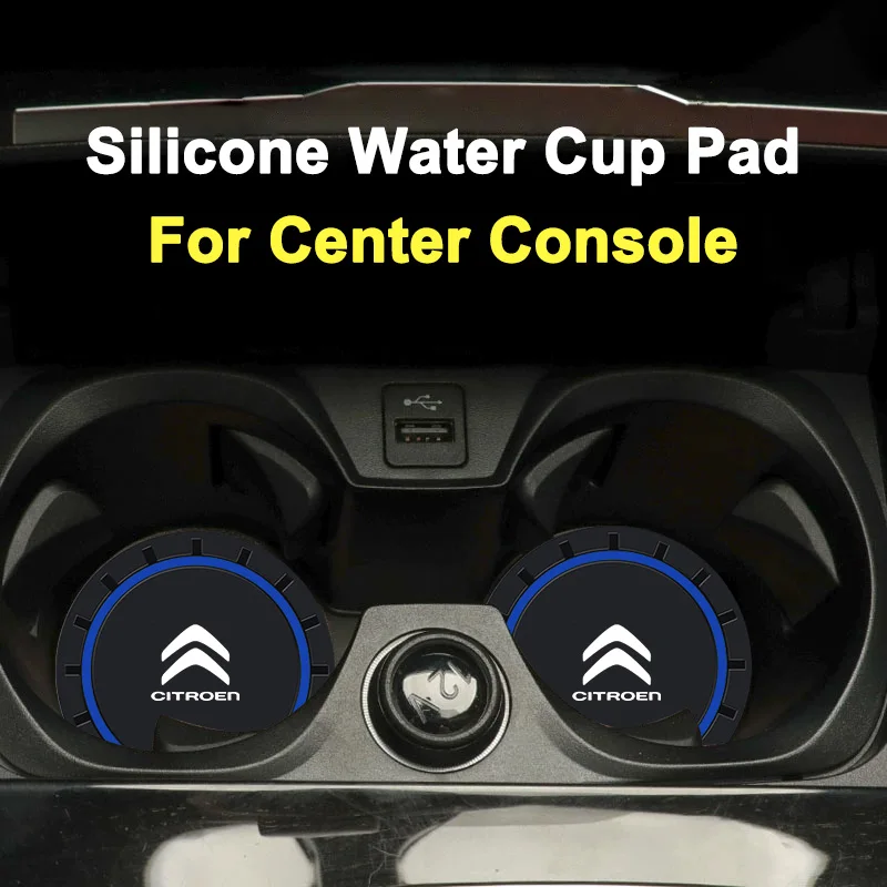 2 Stuks Siliconen Auto Coaster Water Cup Antislipmat Drink Pad Voor Citroen C1 DS3 C2 C3 Vts C4 Saxo C4L C5 C6 C8 Xsara C3-XR Picasso