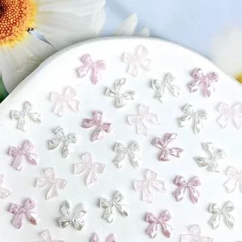 50 pz 3D Aurora Trasparente Resina Fiocco Unghie artistiche Pendenti e Ciondoli Simpatico Farfalla Glitter Unghie Decorazione Forniture Accessori Gioielli FAI DA TE