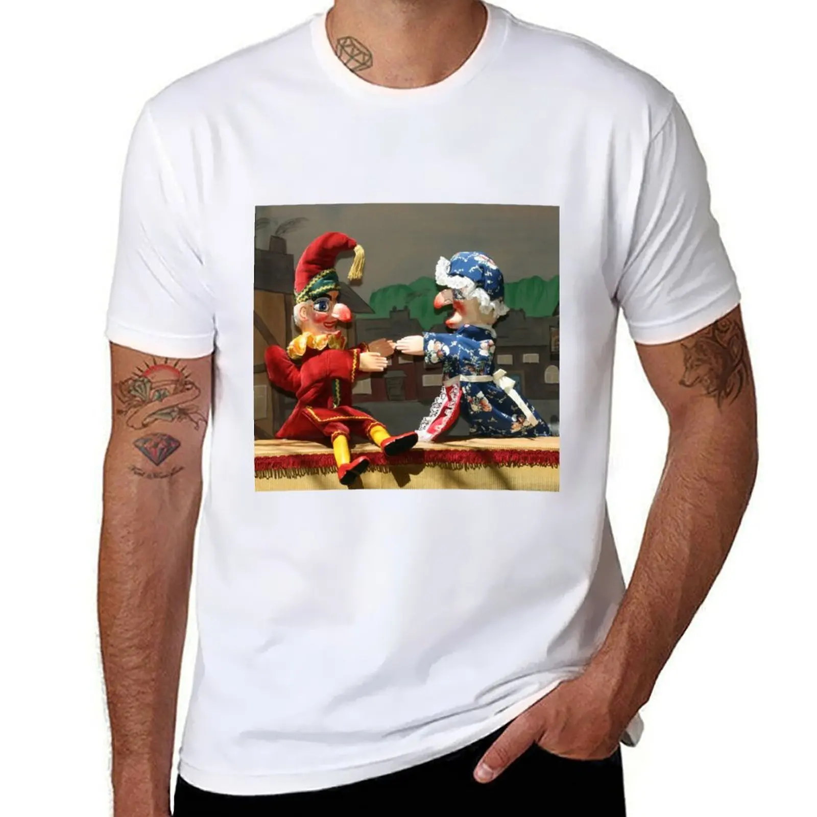 Punch and Judy T-Shirt cotton t shirts high quality t shirts for man pack white T-Shirt