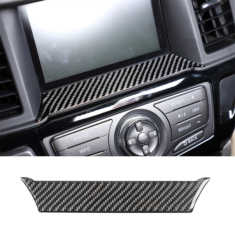 

For Nissan Pathfinder 2013-2018 soft carbon fiber car center control navigation screen lower panel sticker interior accessories