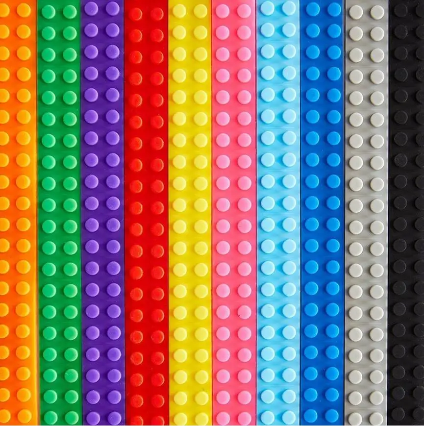 Blockband-Basisstreifen, zweireihig, 2*116 Punkte, 92 cm, beliebig zuschneidbar, kompatibel mit Lego DIY Bausteinen, kreatives Spielzeug in großen Mengen – Detail 14