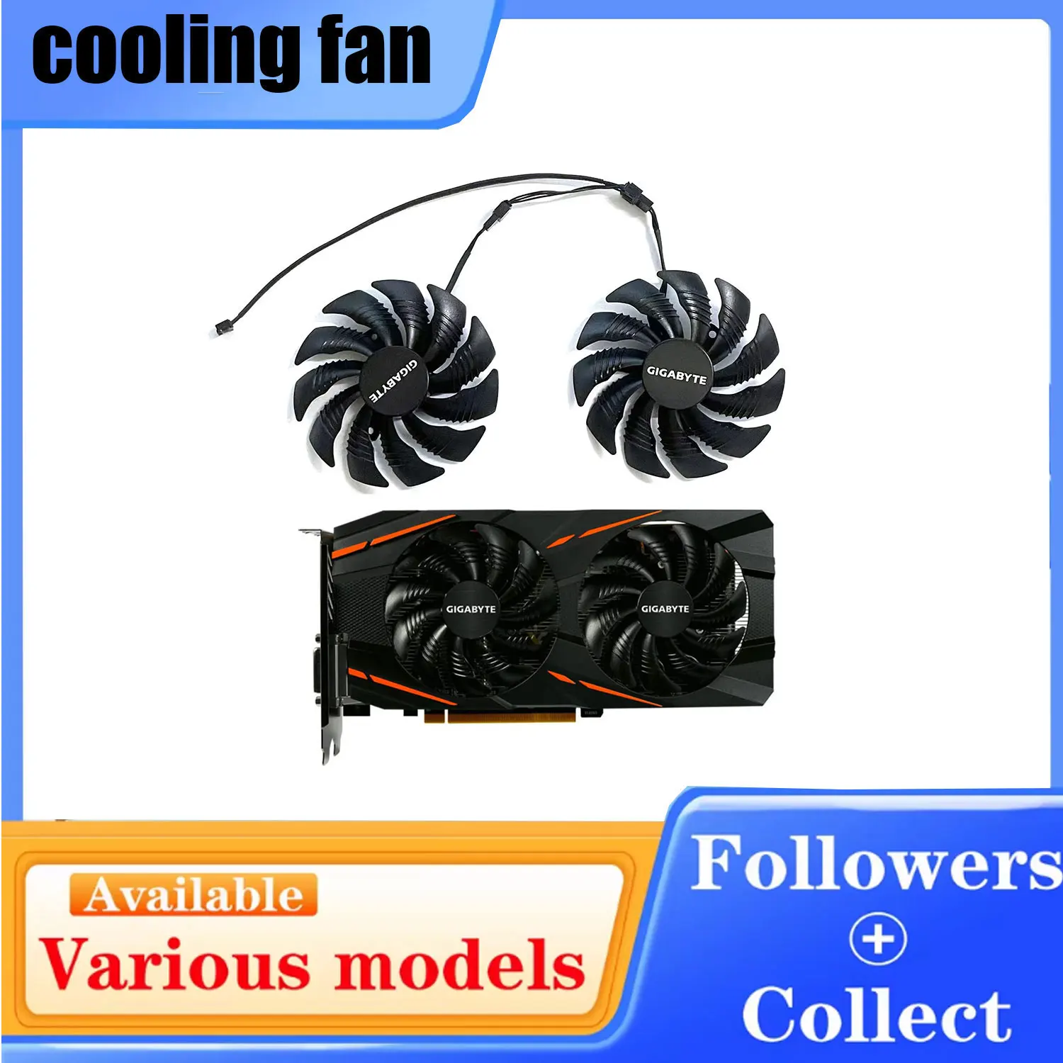 Cooling fan 85MM 4PIN T129215SU PLD09210S12HH For GIGABYTE Radeon RX470 480 570 580 588 590 GAMING graphics card