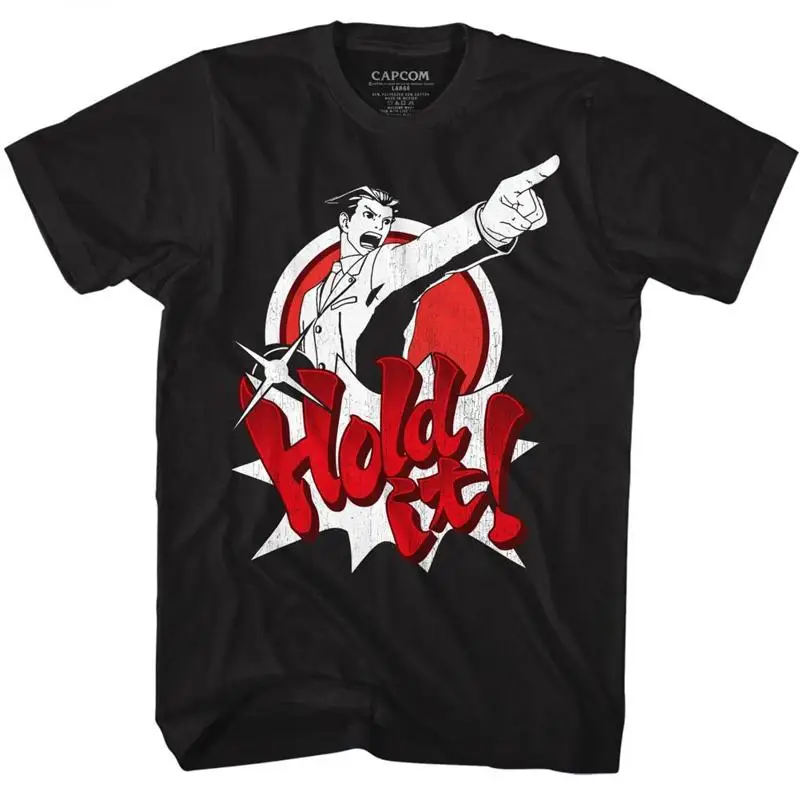 

Ace Attorney T Shirt Phoenix Wright Hold It Black