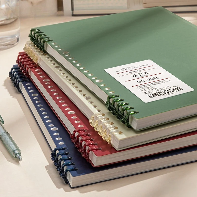 60 Sheets B5 Vintage Aesthetic Spiral Notebook, Loose Leaf Ring Planner Journal for School Office Daily Note Taking Supplies