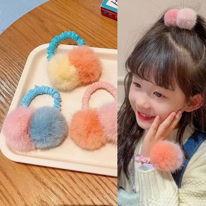 

Cute Fuzzy Hair Ties Super Soft Stretchy Scrunchies For Girls No Pull Gentle On Hair Korean Style