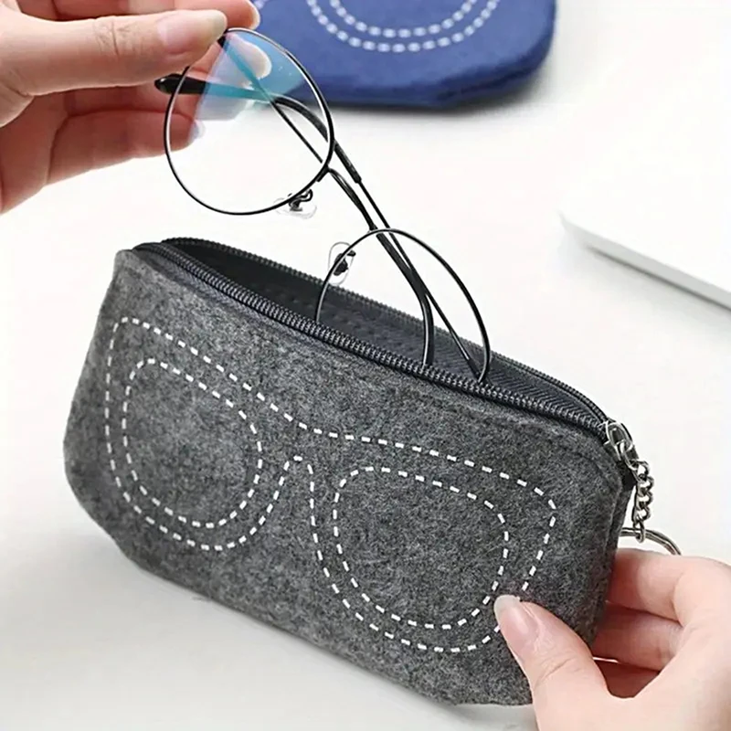 ورأى نظارات حقيبة المحمولة لينة سستة نظارات القراءة حامي النظارات الشمسية الحقيبة النظارات الشمسية صندوق حقيبة مستحضرات التجميل حقيبة القلم #2