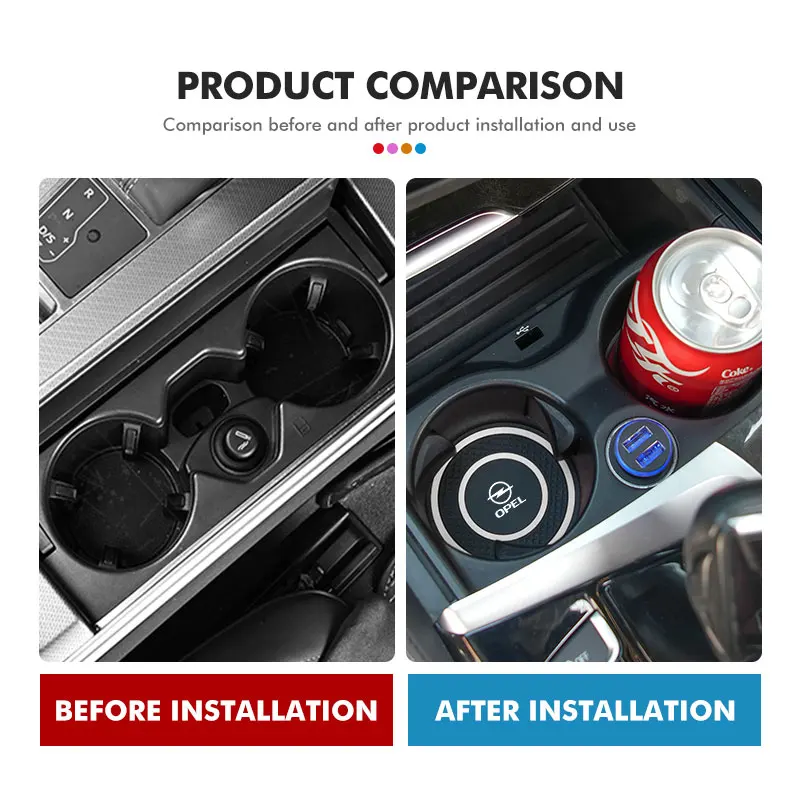 2pcs Silicone Car Cup Holder Anti Slip Insert Coasters Pads For Opel Zafira Meriva Mokka Vivaro Vectra Antara Ampera